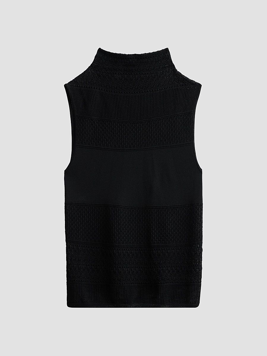 Women's Mira Knit Tank - Black - Size XL