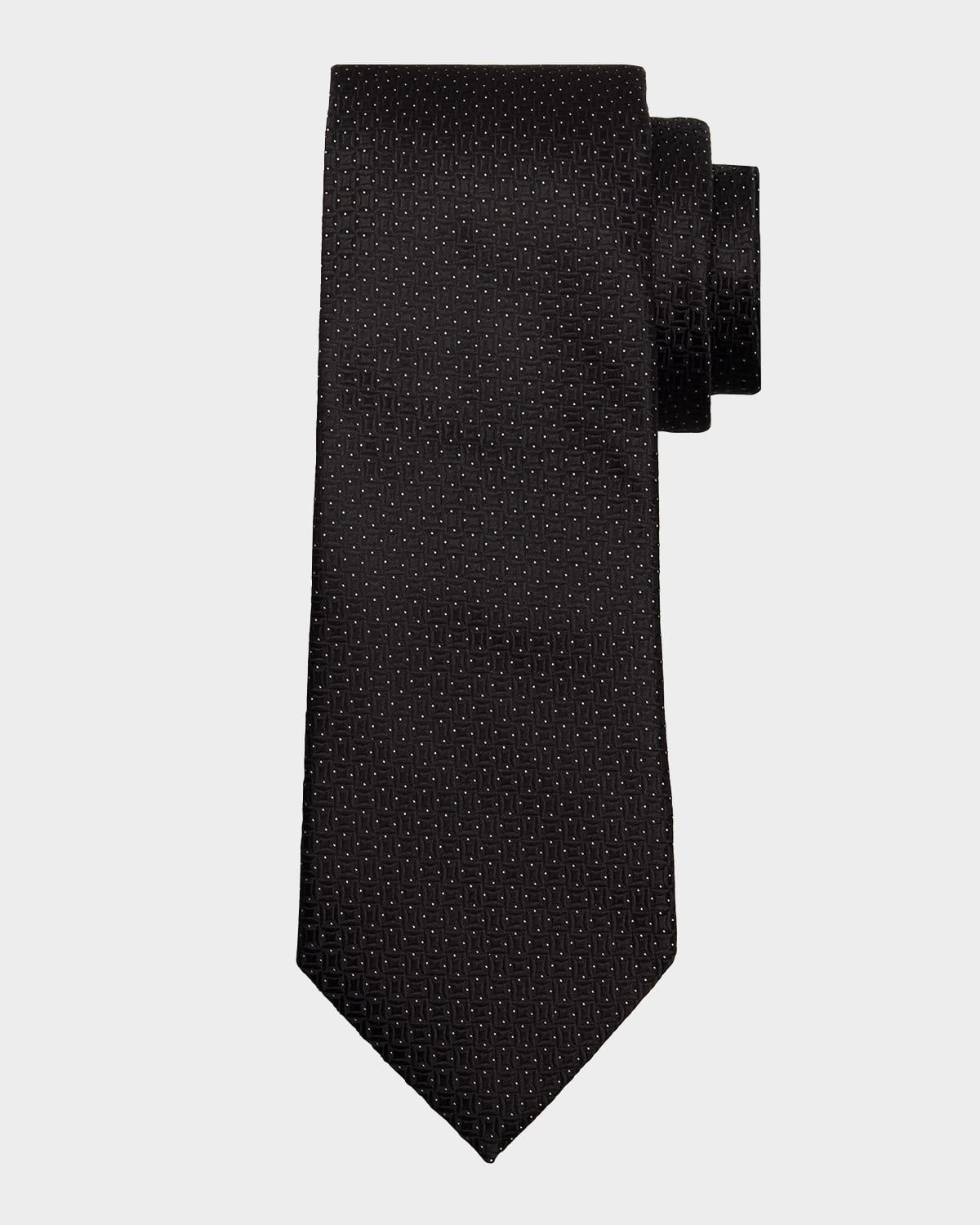 Men & apos;s Micro-Pindot Silk Tie