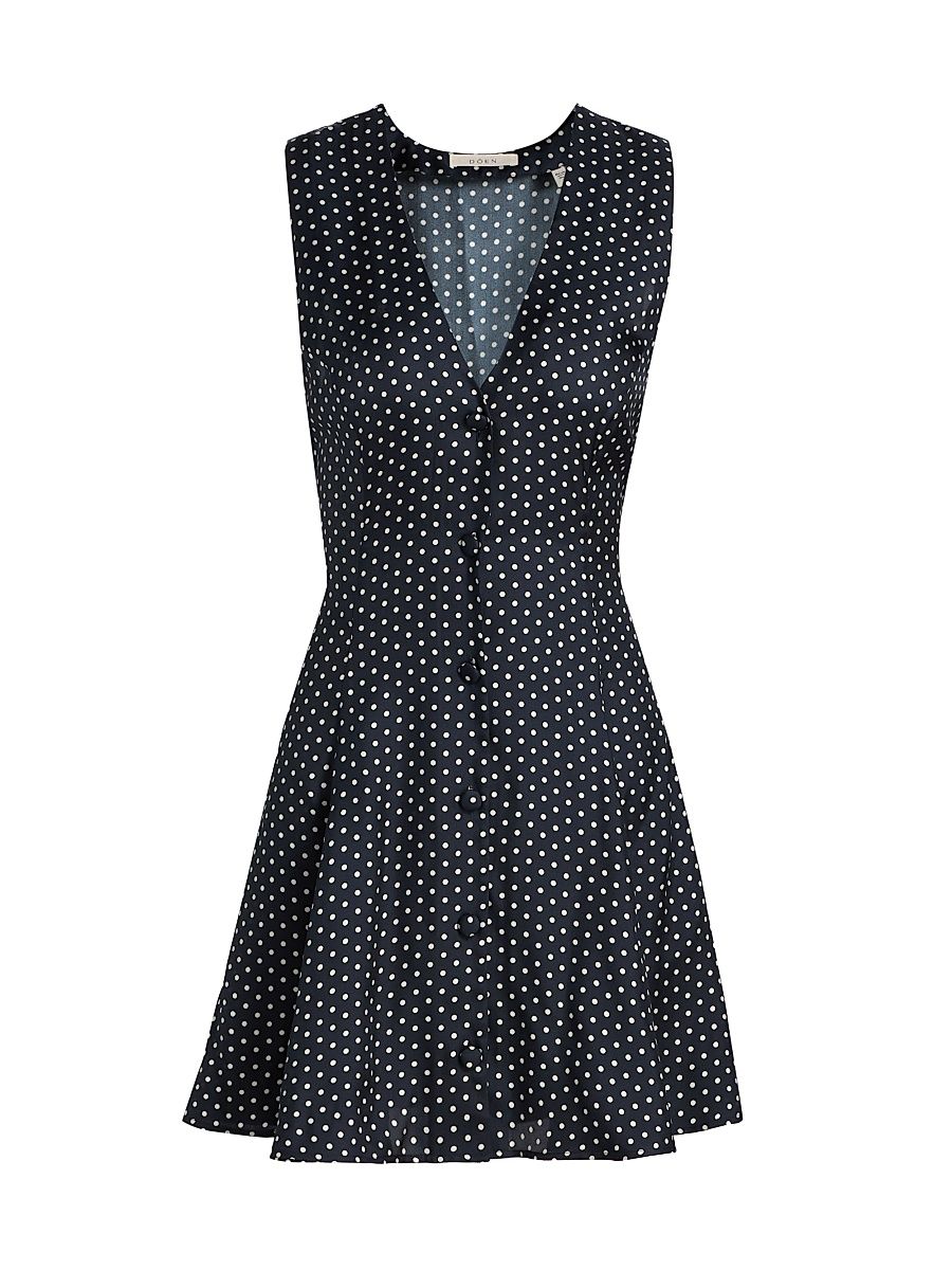 Women's Aubrey Polka Dot A-Line Dress - Hepburn Dot - Size Large
