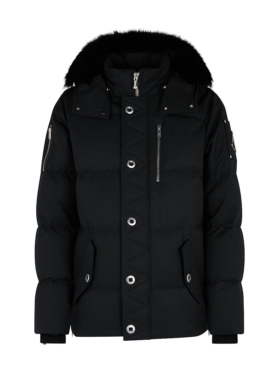 Men's Originals 3Q Fur Hood Jacket - Black - Size XL