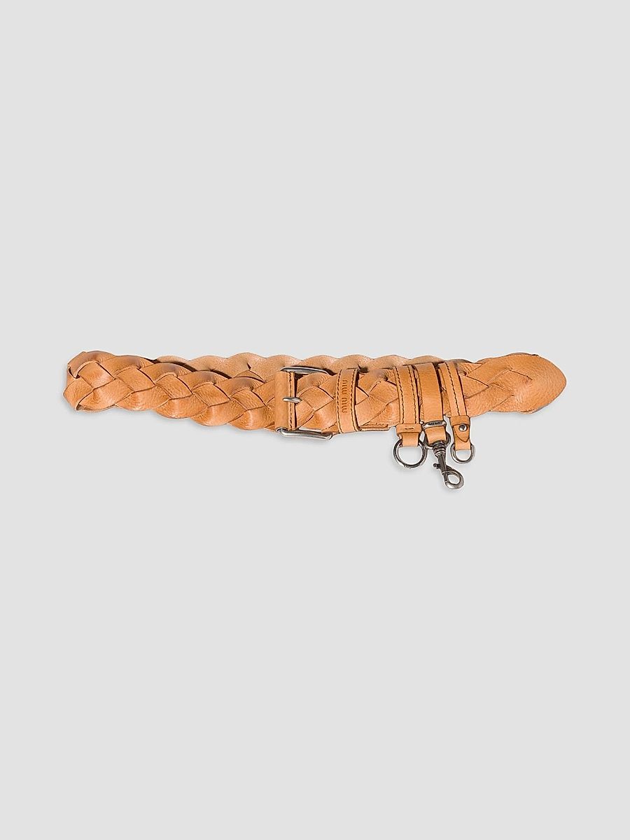 Miu Miu Women's Leather Belt - Brown - Size 32