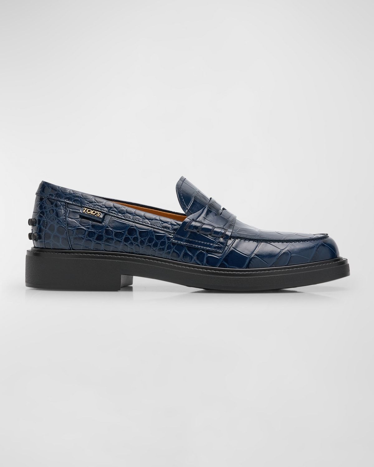 Gomma Croco Classic Penny Loafers
