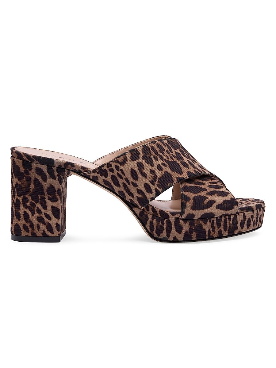 Women's Dayna 80MM Leopard-Print Platform Sandals - Classic Lite - Size 9.5