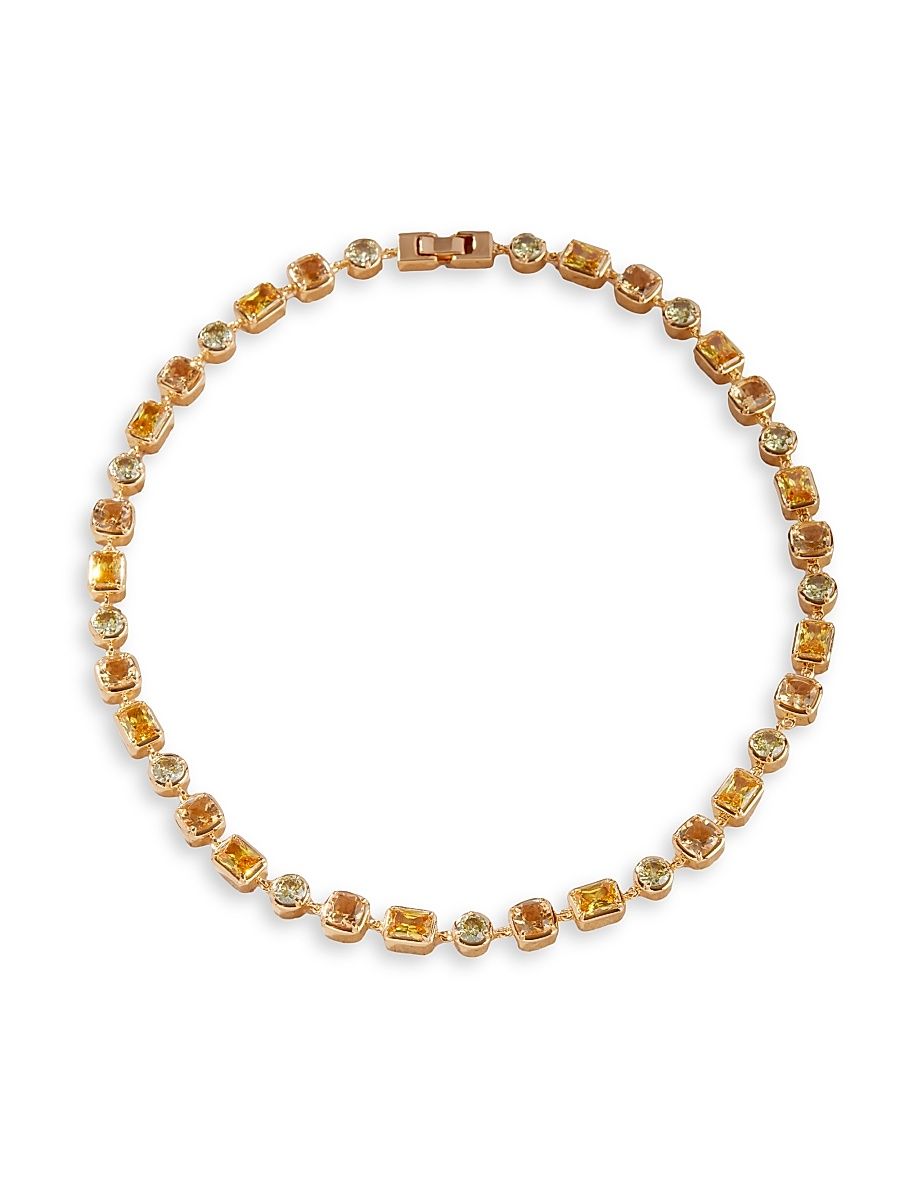 Women's The Diana 18K-Gold-Plated, Citrine & Cubic Zirconia Necklace - Gold