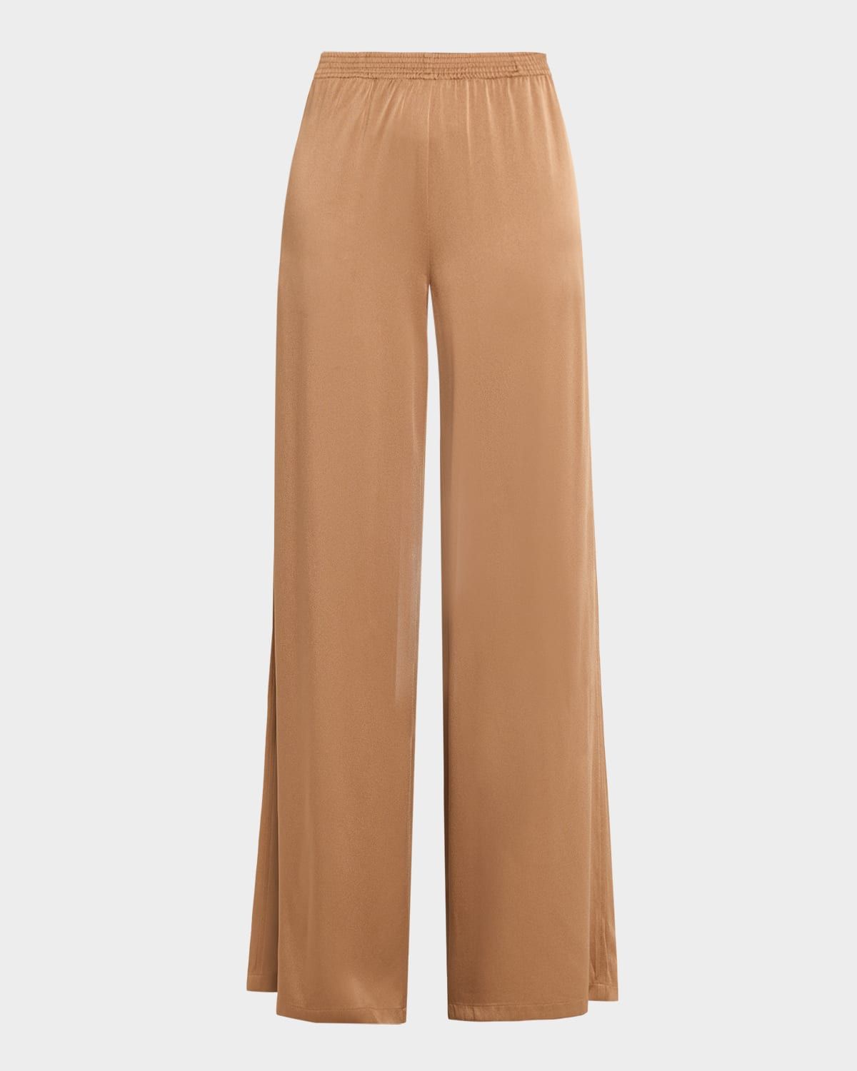 Wide-Leg Envers Satin Trousers