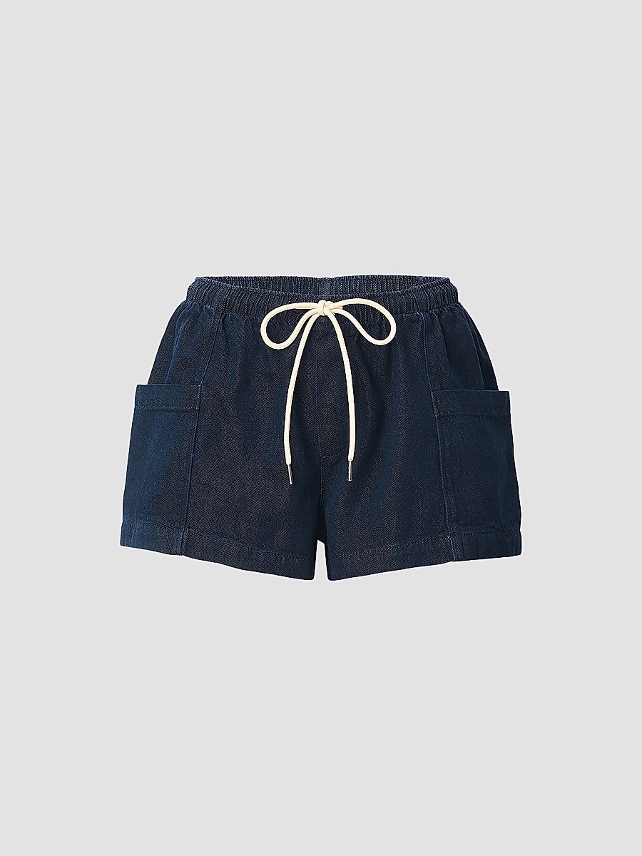 Women's Emery Drawstring Shorts - Ocean Rinse - Size Medium