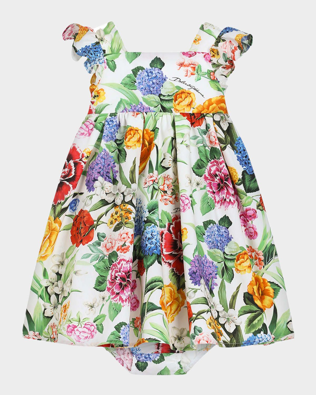 Girl & apos;s Floral-Print Poplin Dress, Size 12M-30M