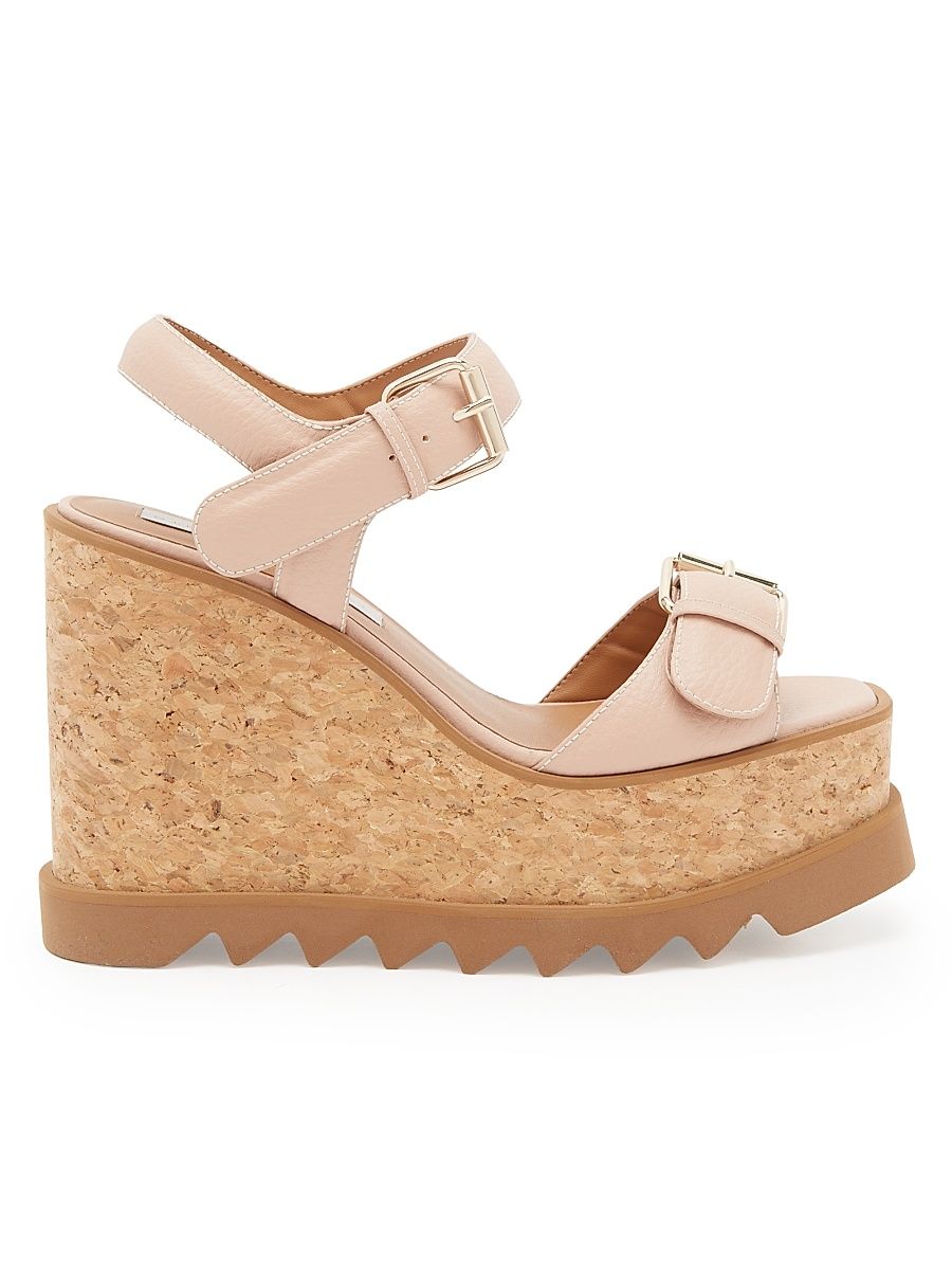 Women's Sneakelyse 120MM Buckle Wedge Sandals - Blush - Size 11