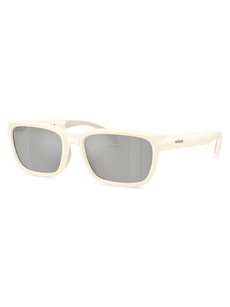 Women's 55MM Rectangular Sunglasses - Silver