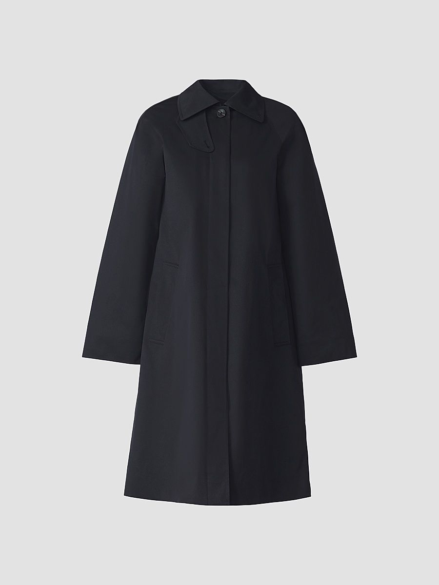 Women's Ulla Twill Car Coat - Black - Size XL