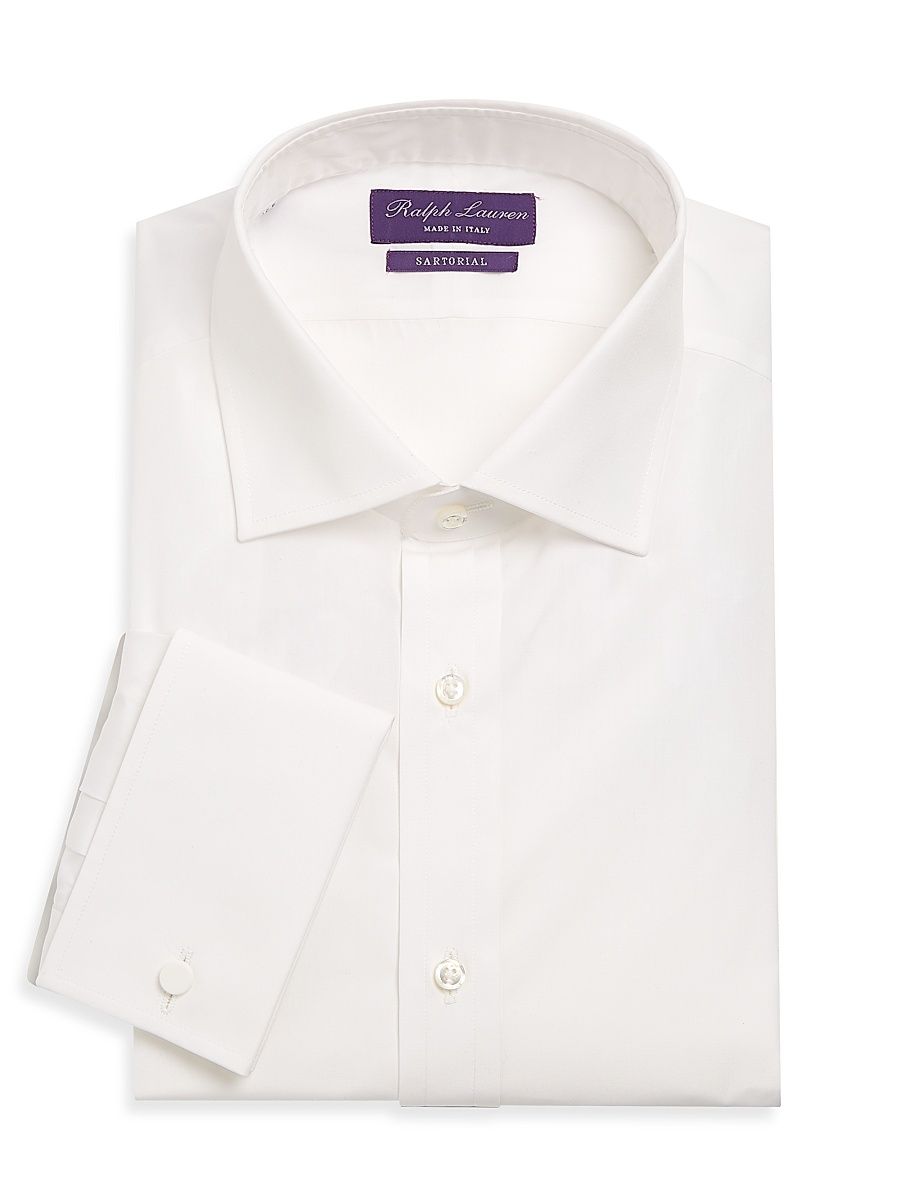 Men's Aston Cotton Poplin Dress Shirt - White - Size 17