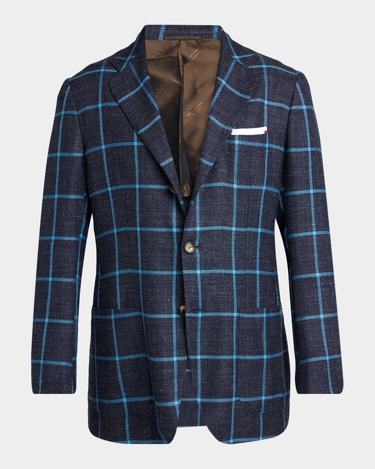 Men & apos;s Windowpane Check Cashmere-Blend Blazer