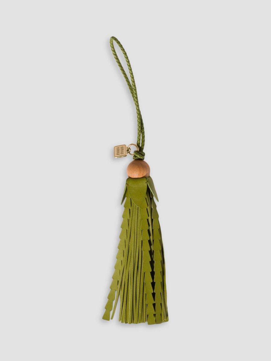 Miu Miu Women's Nappa Leather Trick Bag Accessory - Green