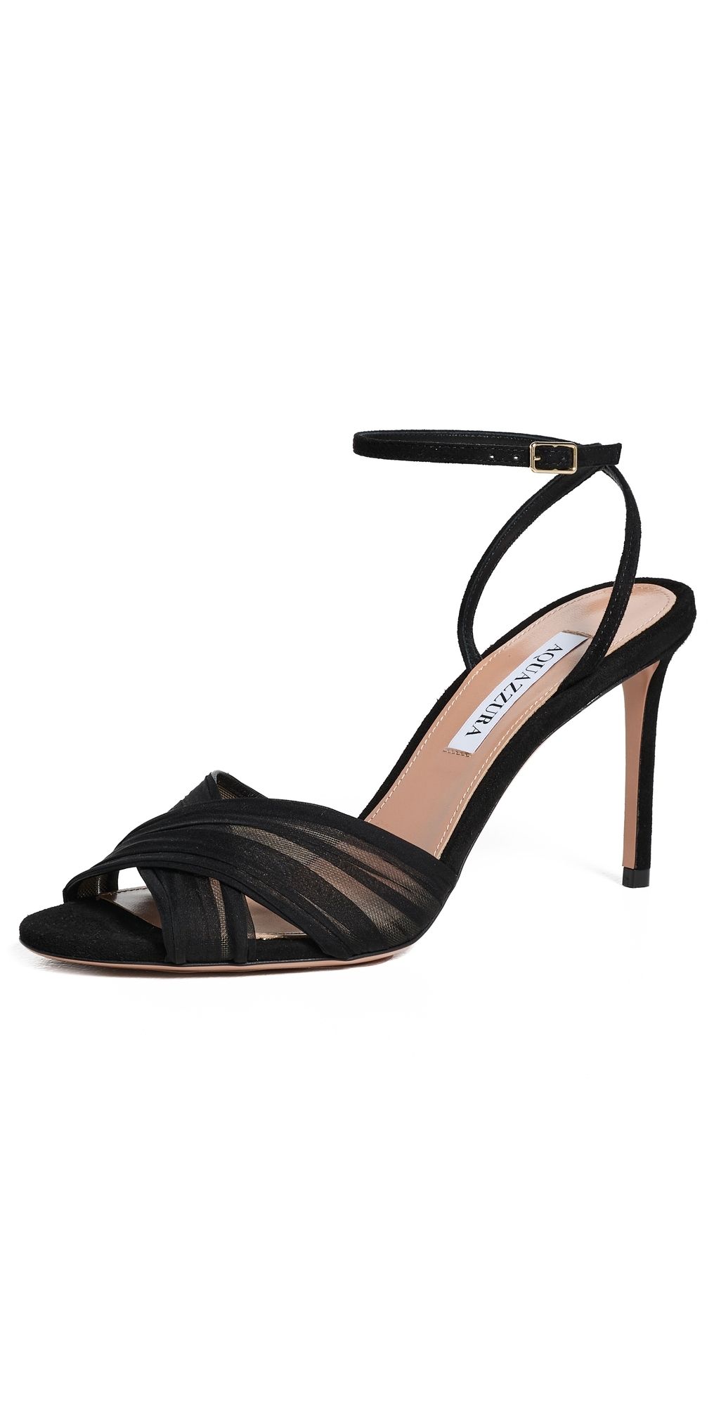 Aquazzura Voile 85 Sandals Black 41