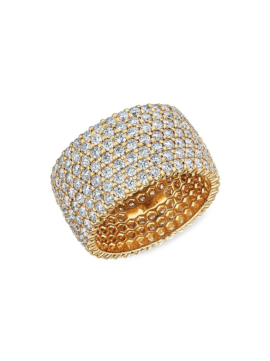 Women's 18K Gold & 4.90 TCW Diamond Band - Yellow Gold - Size 7