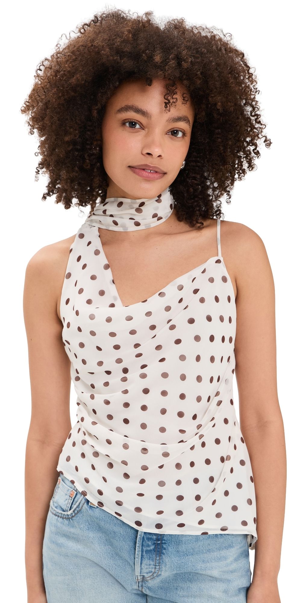 ASTR the Label Adrie Top CREAM POLKA DOT M