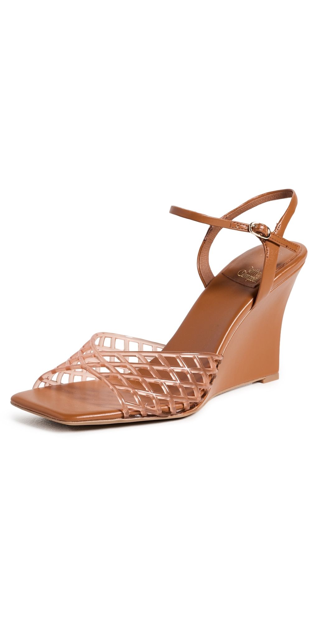 Jeffrey Campbell Bop-It Jelly Sandals Caramel 6.5