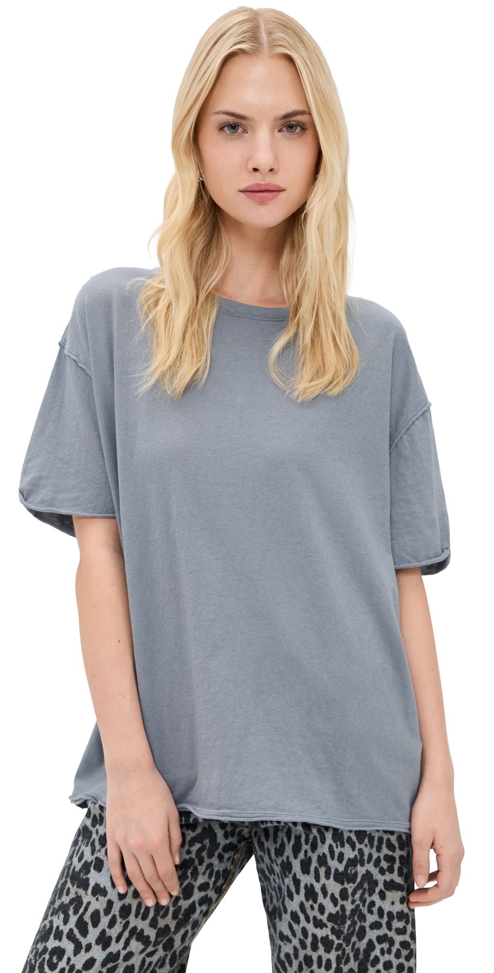 Free People Nina Tee Blue Mirage L