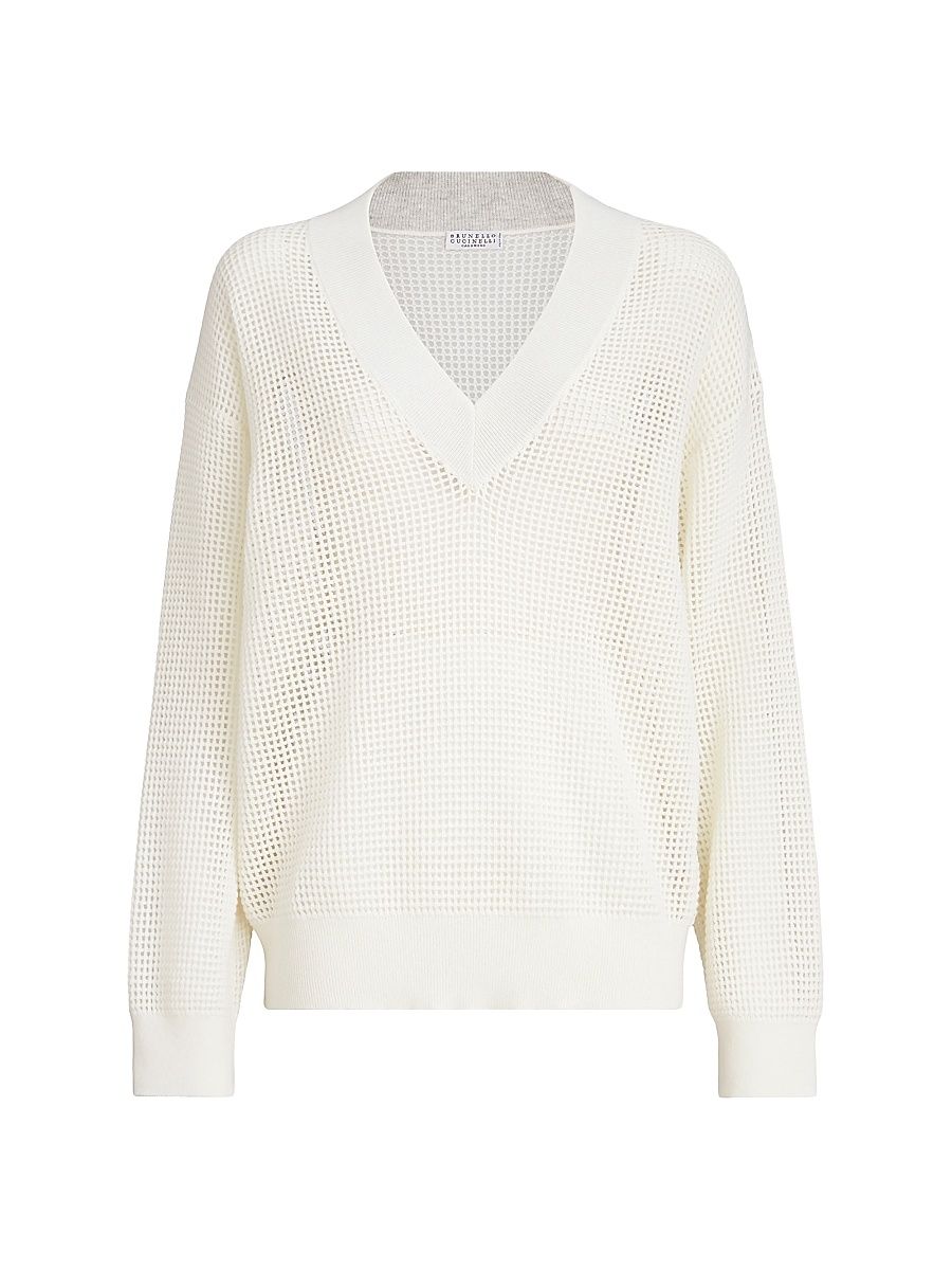 Women's Cashmere Net Sweater - Panama - Size XXXL