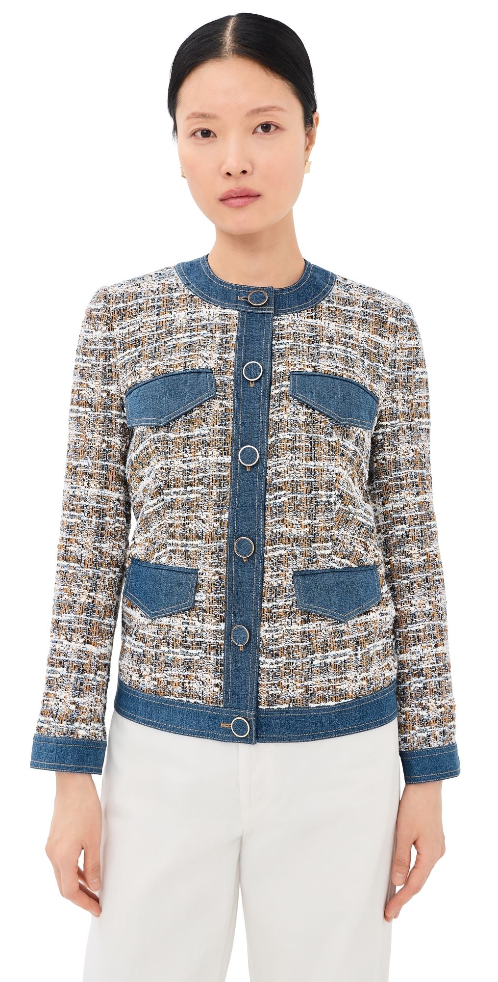 Veronica Beard Ainslie Jacket Navy Multi 12