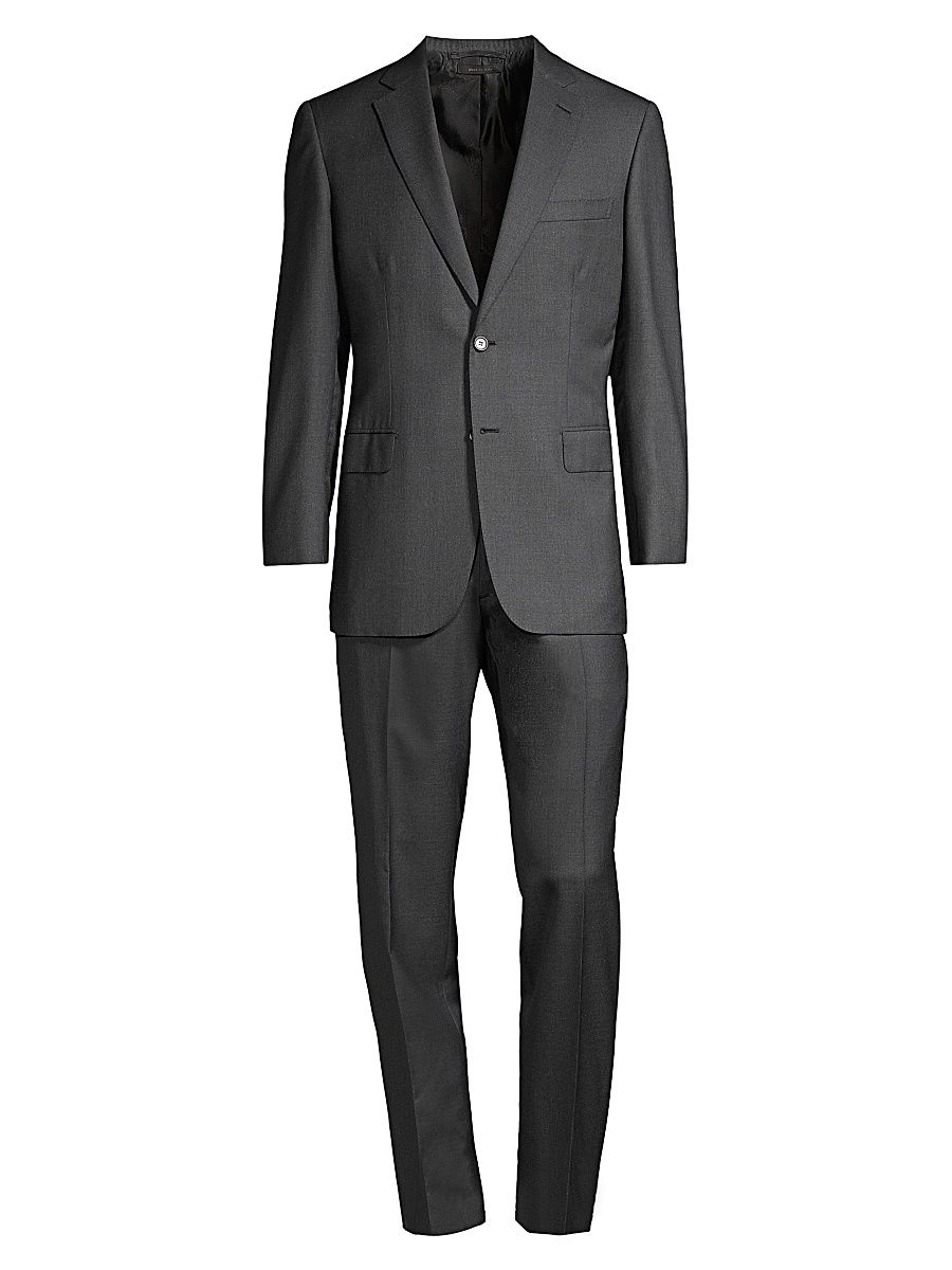 Men's Essential Wool Suit - Graphite - Size 38