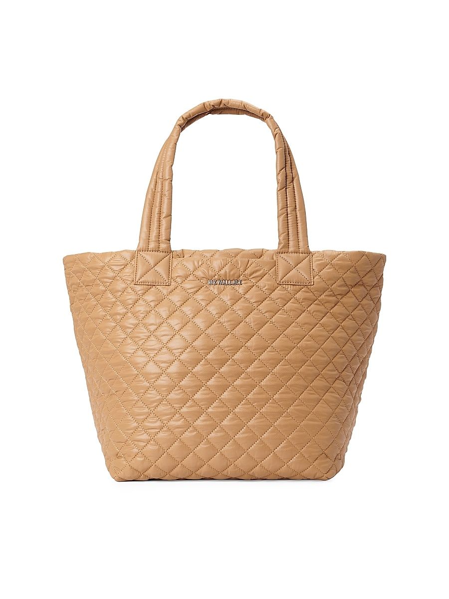 Women's Medium Metro Quilted Tote - Caramel