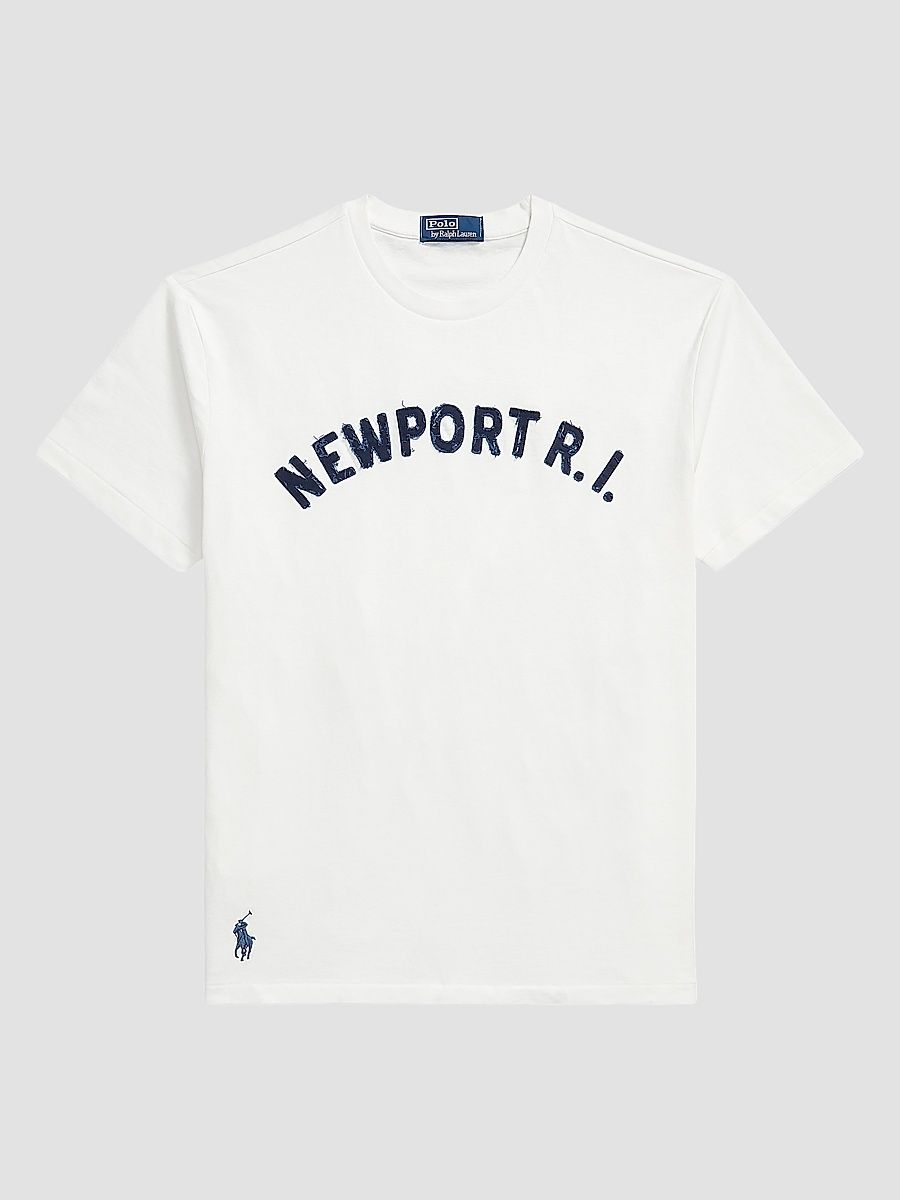 Men's Classic-Fit Distressed Appliqué Crewneck T-Shirt - White - Size XXL