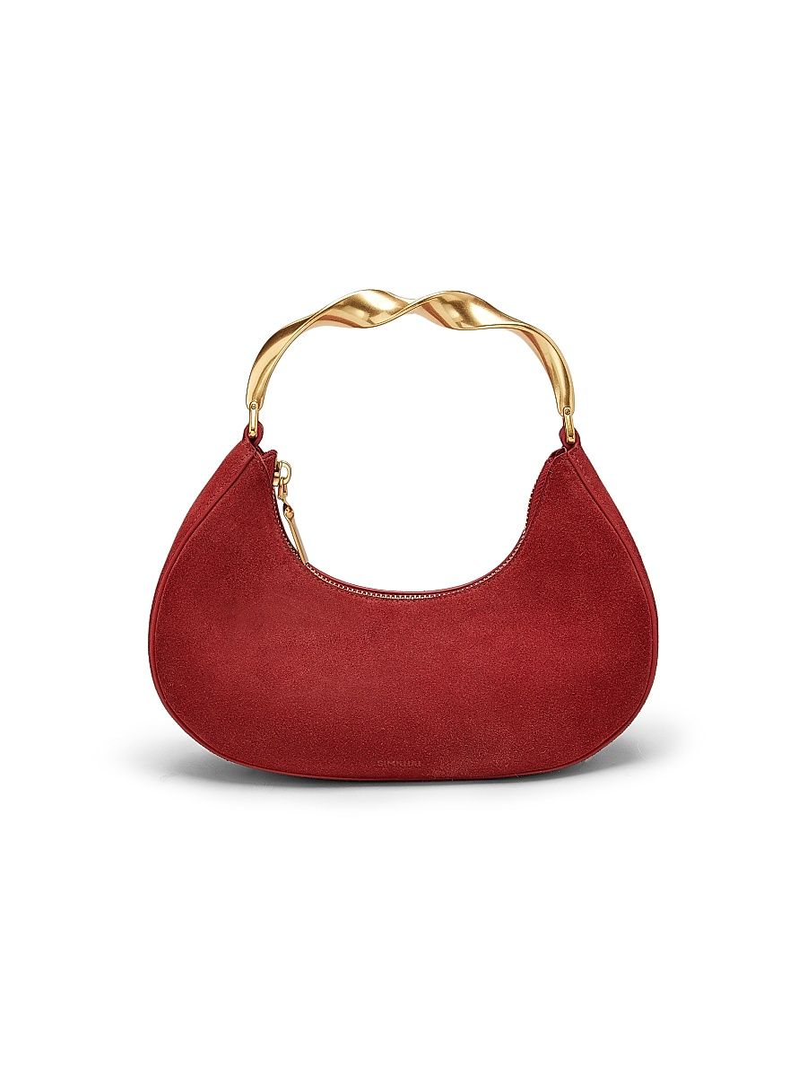 Women's Nixi Suede Top Handle Bag - Crimson