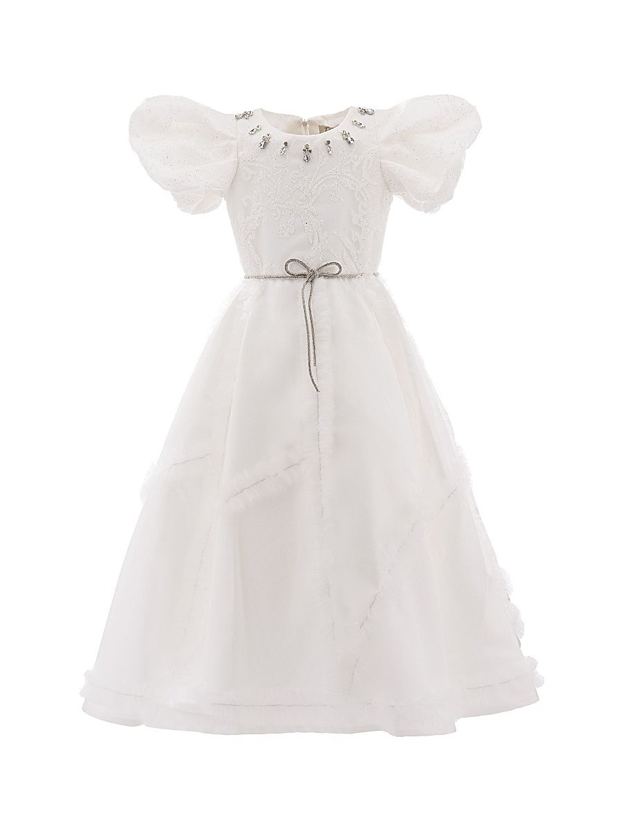 Little Girl's & Girl's Raineri Dress - White - Size 14