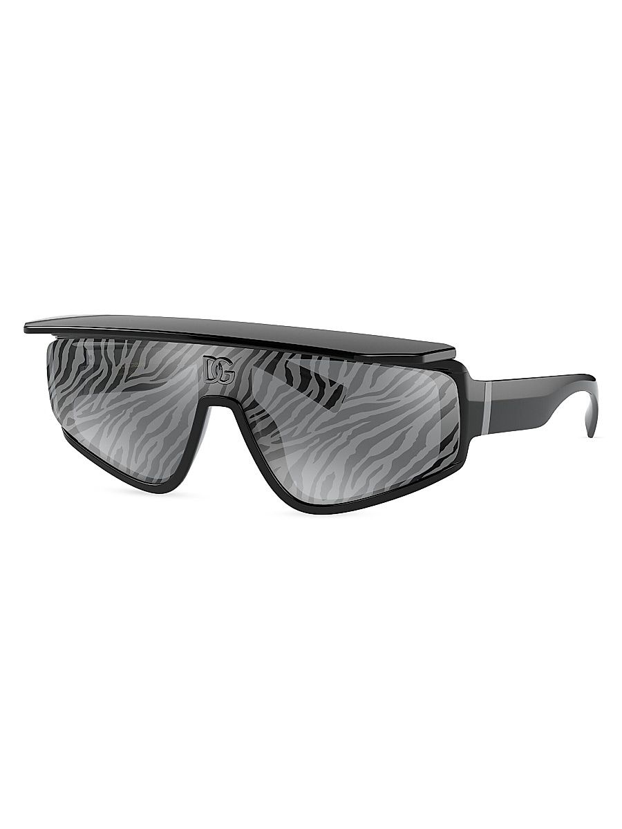 Men's DG6177 46MM Mask Sunglasses - Black Silver