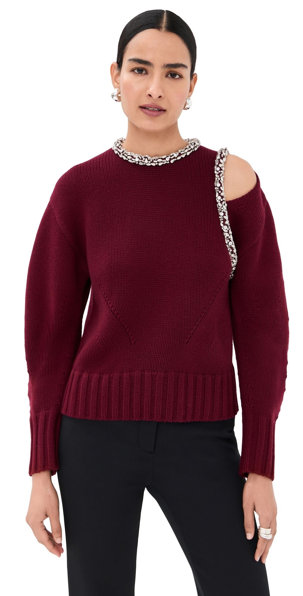 SIMKHAI Monroe Pullover Oxblood M