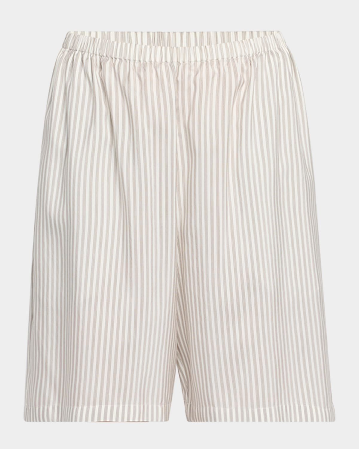 Zinnia Striped Silk Pajama Shorts
