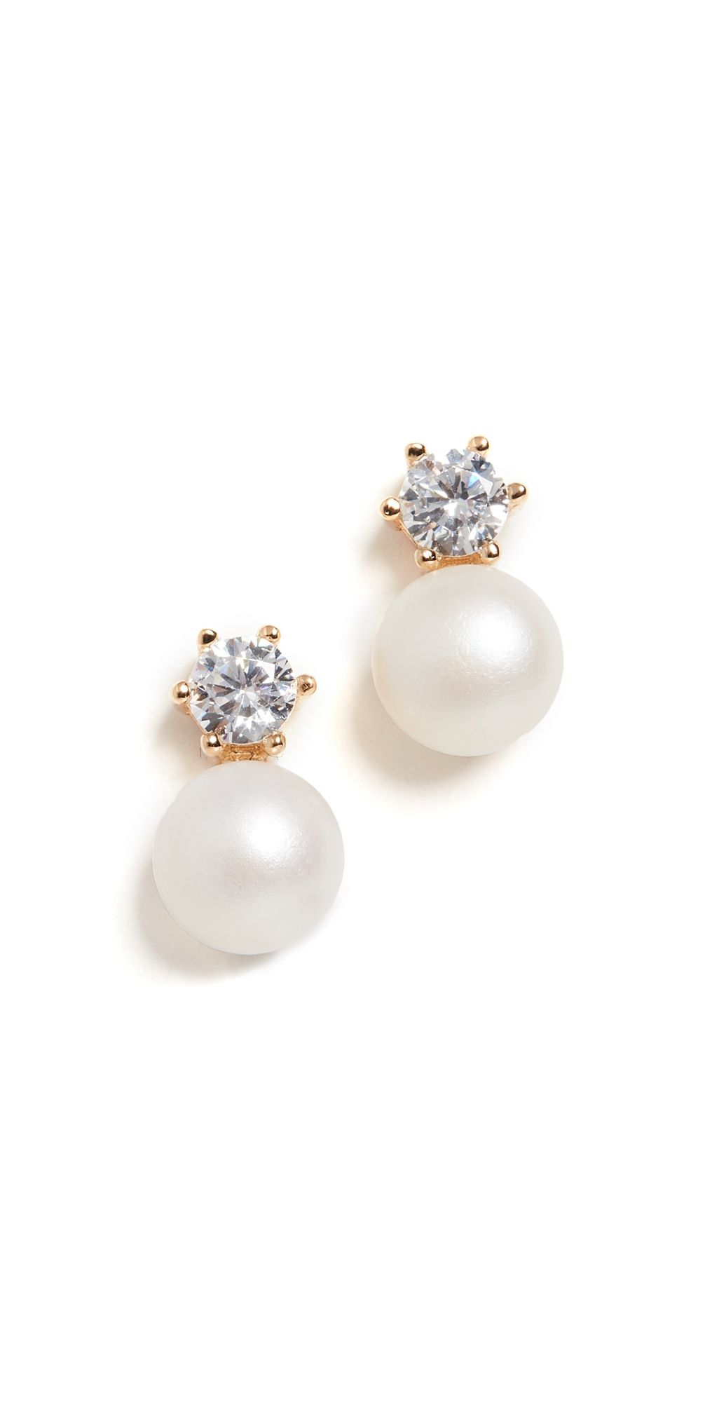 SHASHI Bliss Earrings Gold/Pearl One Size