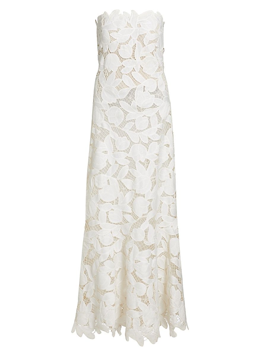 Women's Valletta Bustier Midi-Dress - White Multi - Size 14