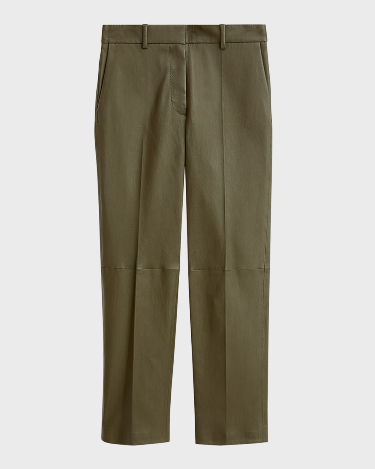 Coleman Cropped Stretch Leather Pants