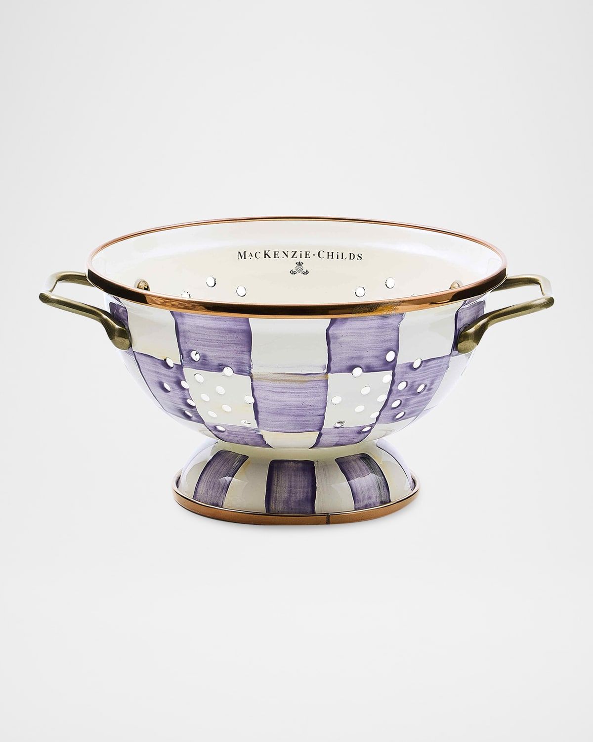 Violet Check Small Colander