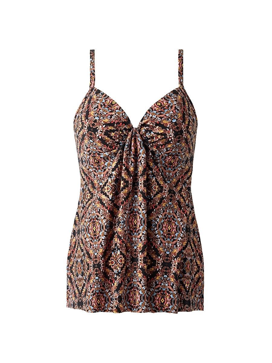 Women's Scandale Marina Abstract Swimsuit - Black Multi - Size 16