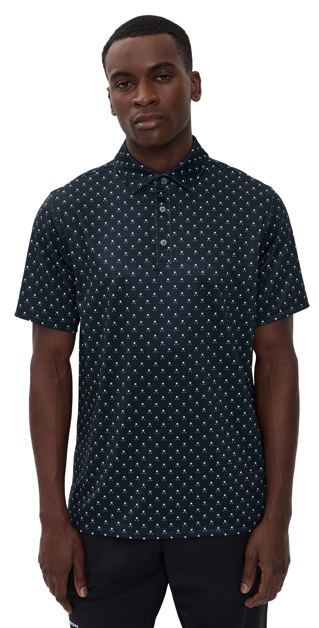 Rhone Drive Time Polo True Navy/White Club Print S
