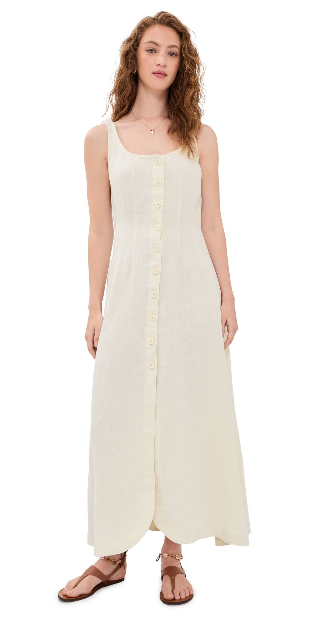 DL1961 Montauk Dress Crema Linen (Linen) XS