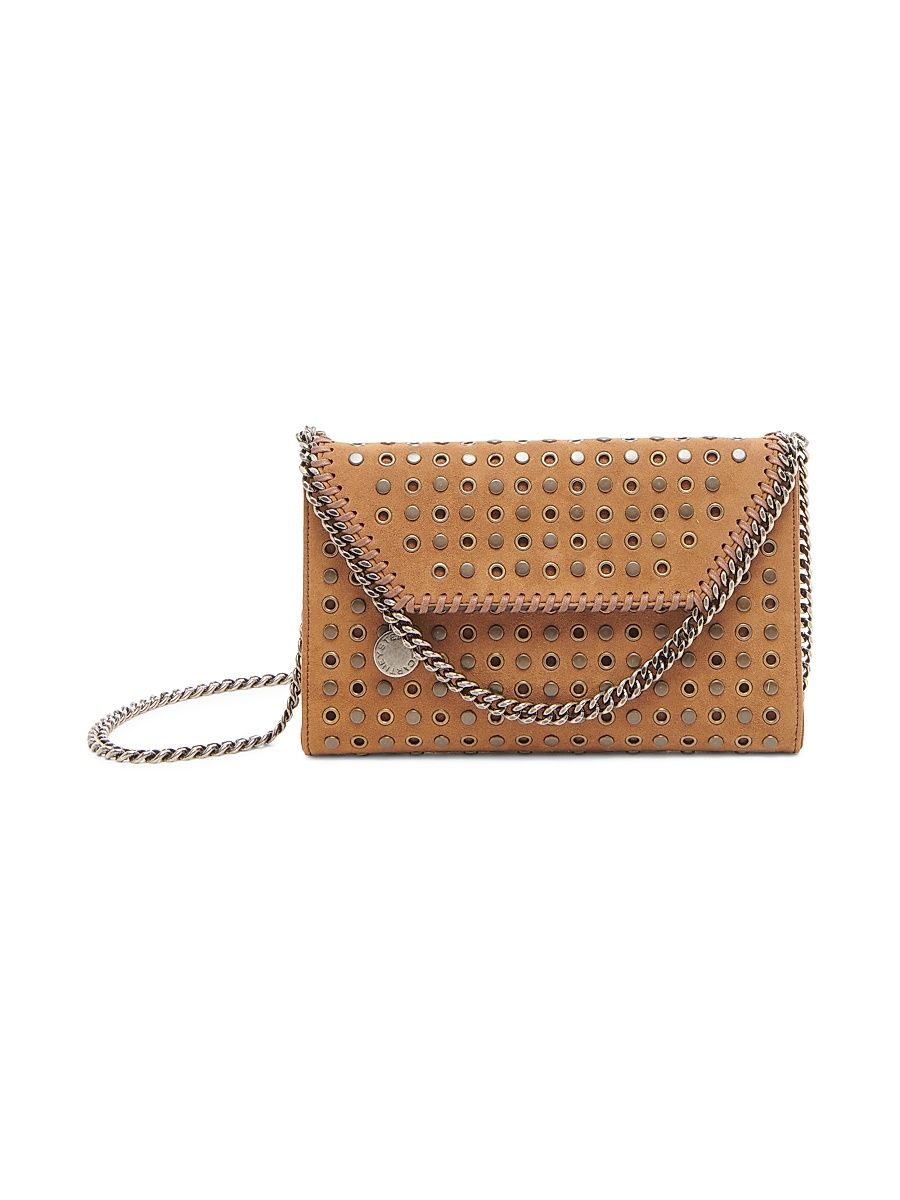 Women's Falabella Studded Eyelet Chain Wallet - Brandy