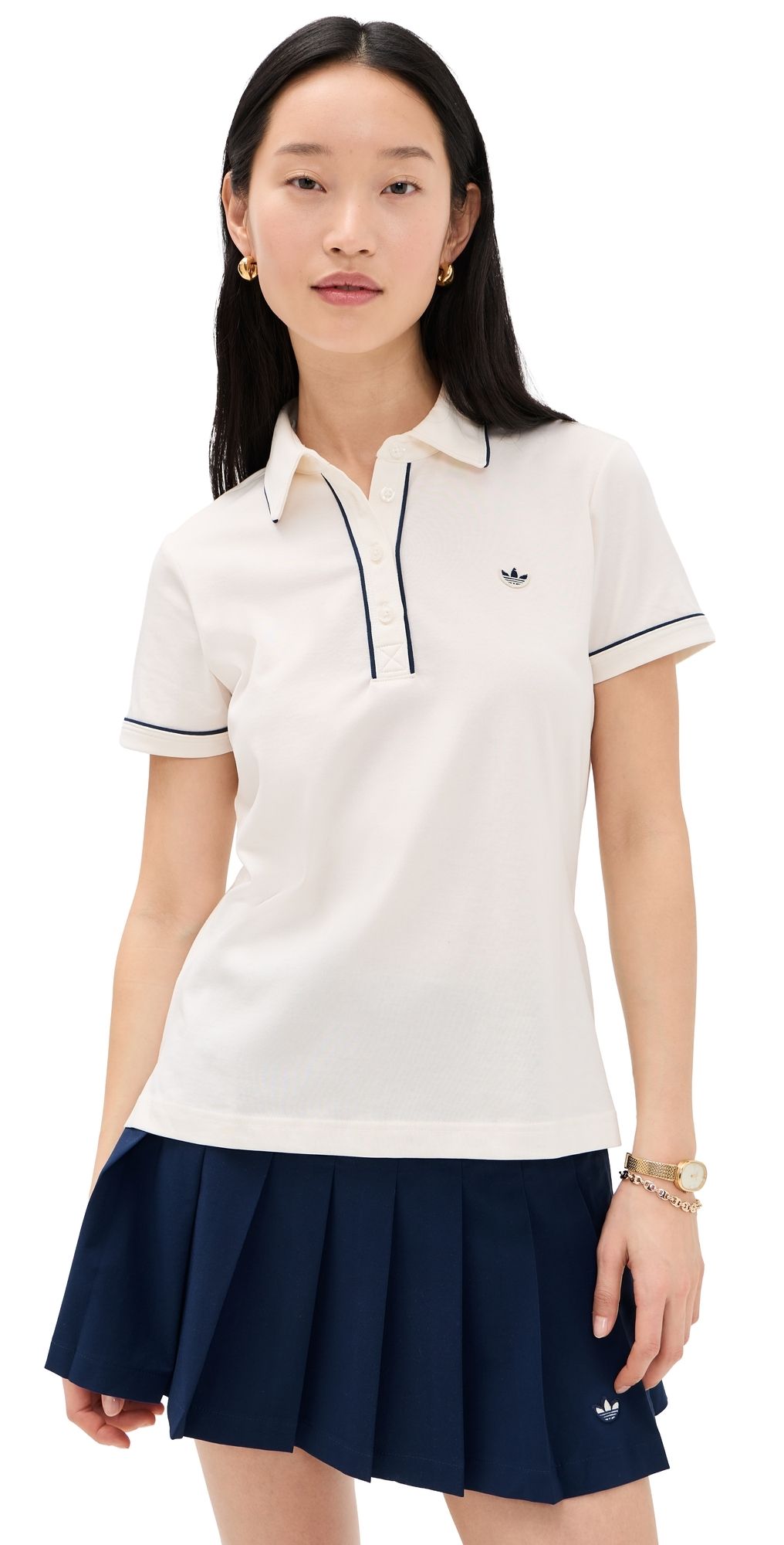 Adidas Golf Originals Solid Polo Shirt Chalk White XS