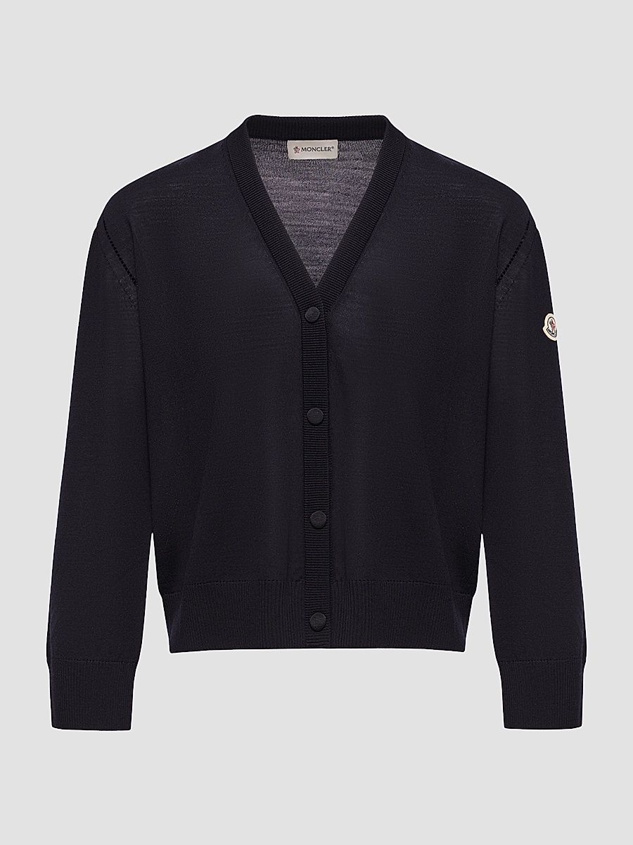Women's Cardigan in Wool - Navy Blue - Size Medium