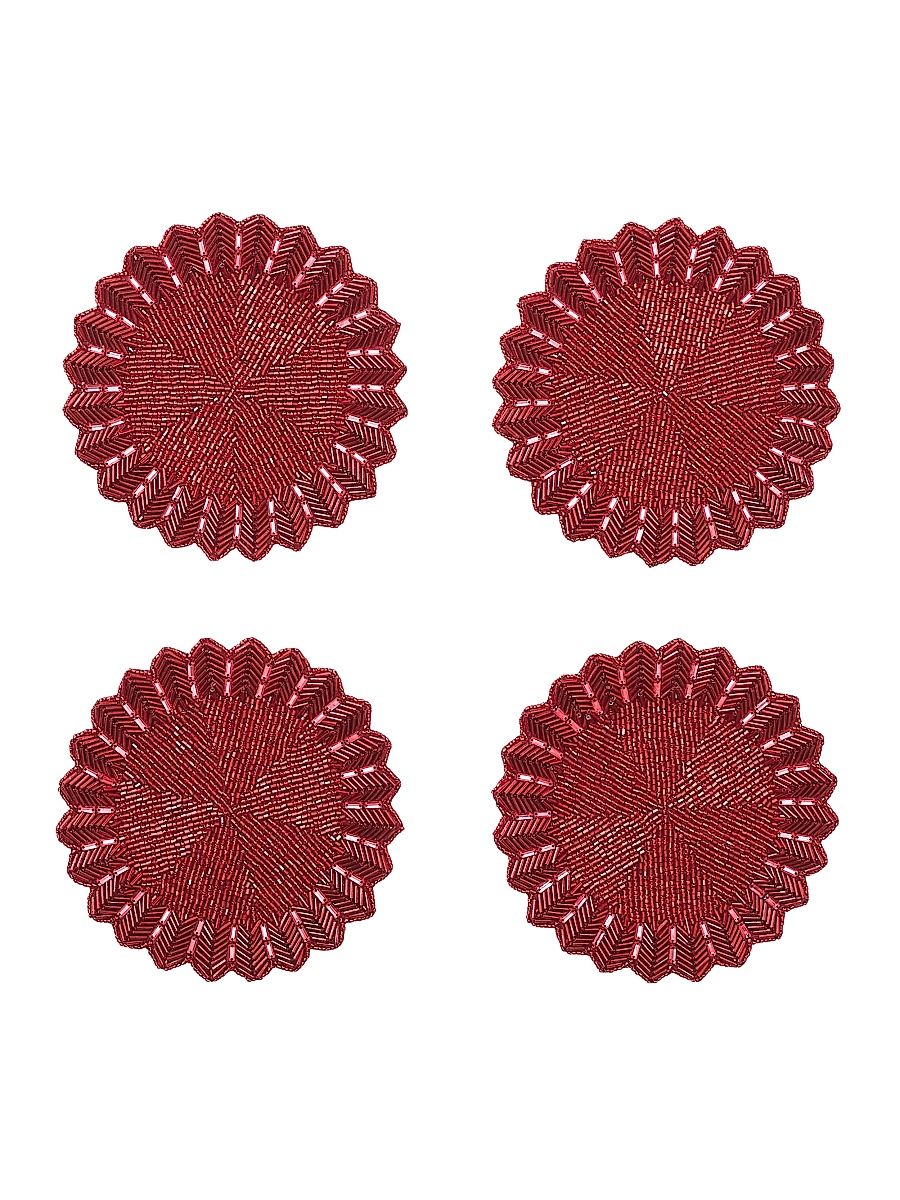 Etoile 4-Piece Coasters Set - Red