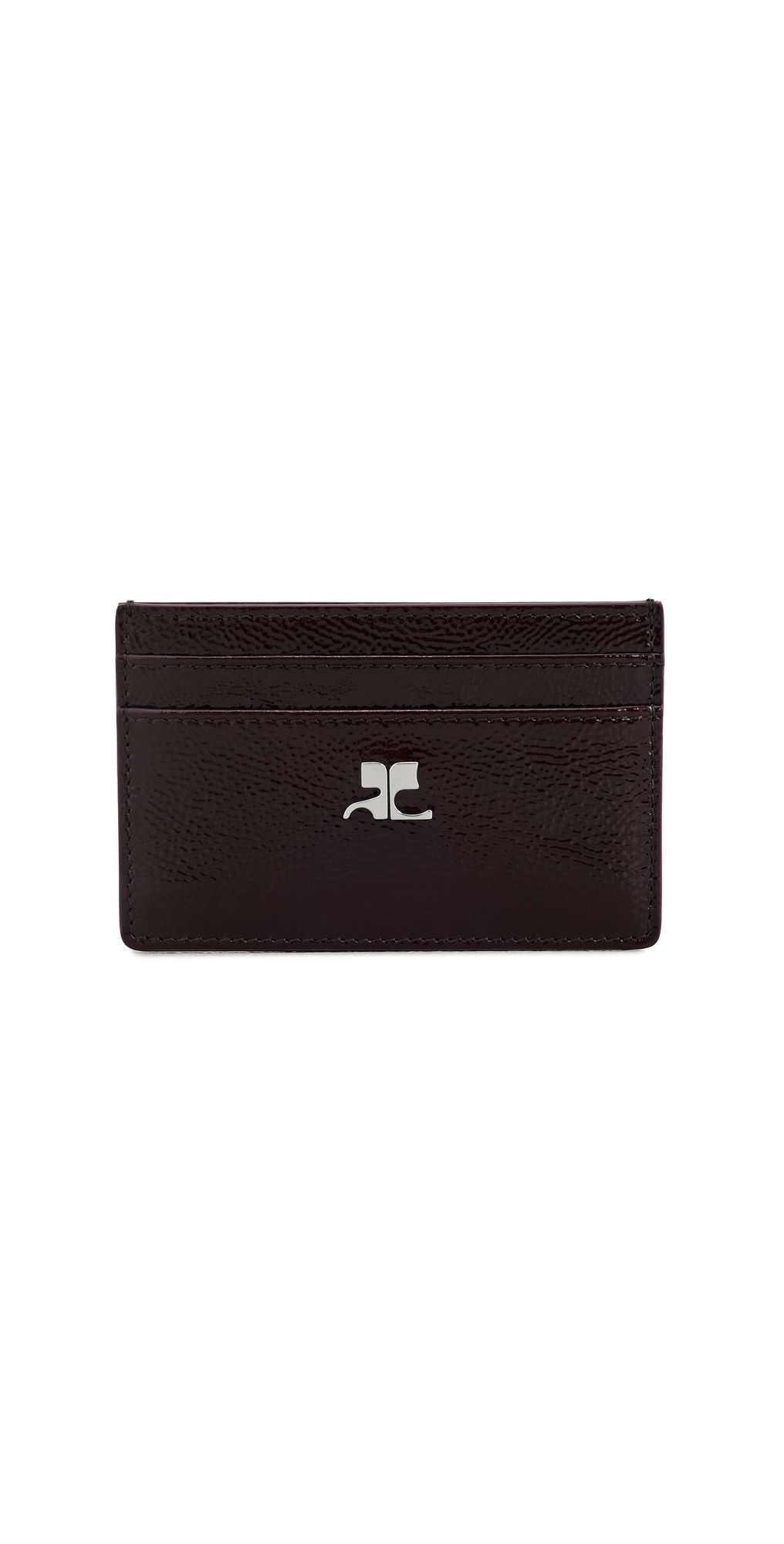 Courrèges AC Naplack Card Holder Burgundy One Size