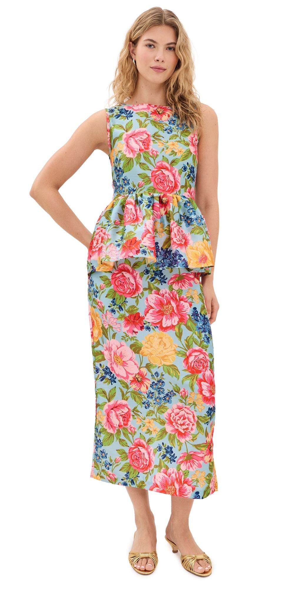 La Maregold Lillian Midi Dress Sky Garden Symphony XL