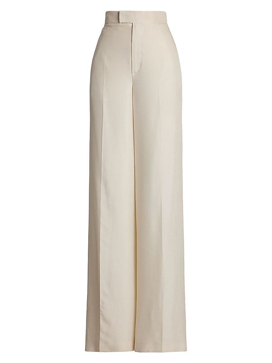 Women's Dean Rustic Twill Straight-Leg Trousers - Lux Tan - Size 14