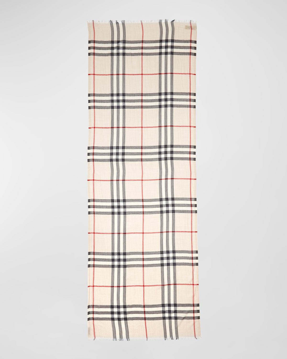 Giant Check Gauze Scarf