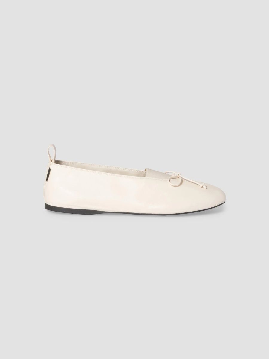 Miu Miu Women's Nappa Leather Ballerinas - Beige Khaki - Size 6.5