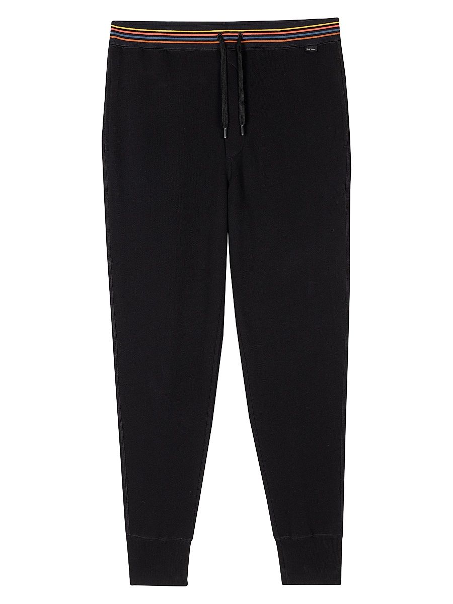 Men's Drawstring Jersey Lounge Pants - Black - Size Large