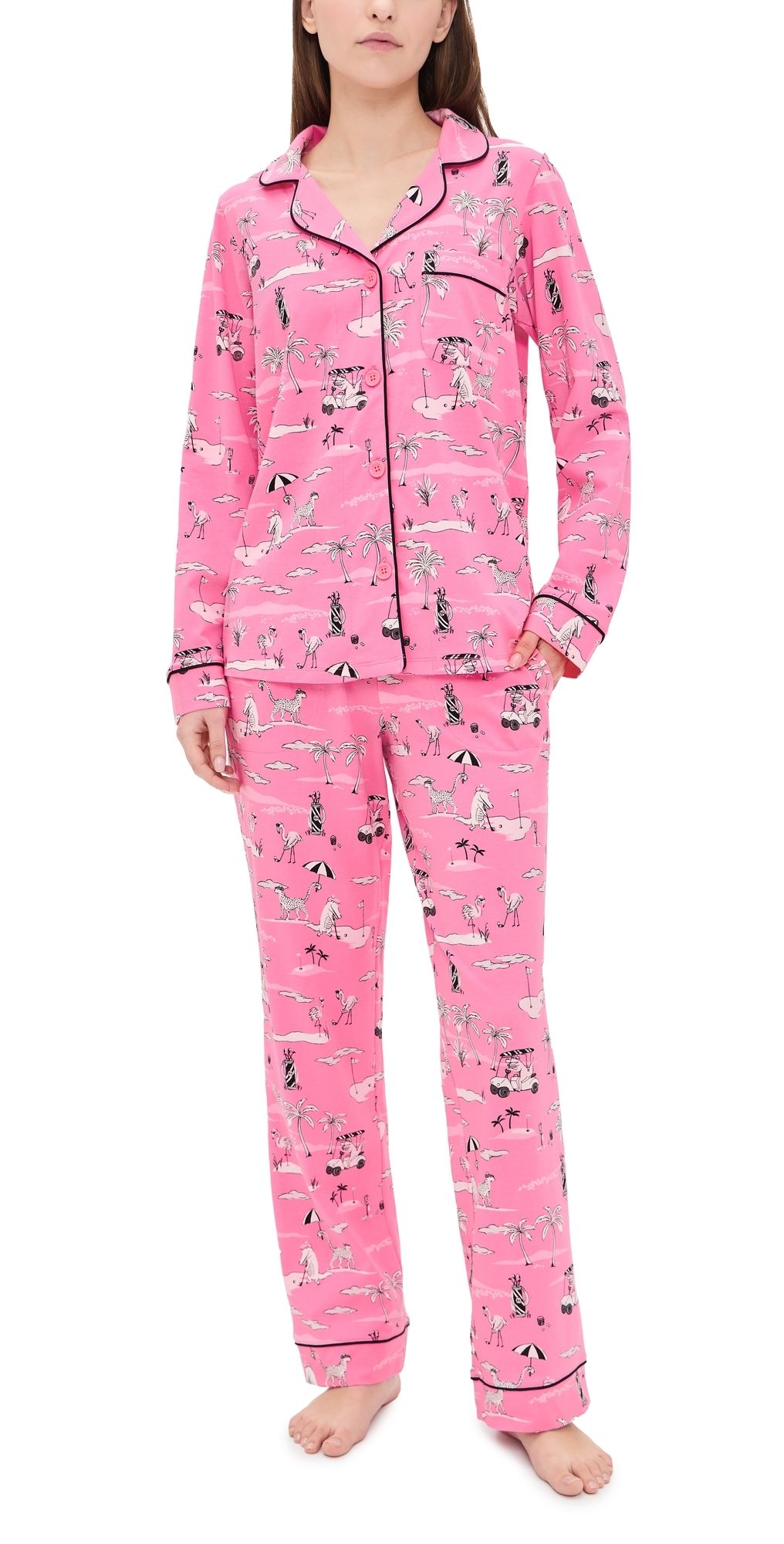 BedHead PJs Two-Piece Pajama Set Putting Pink S